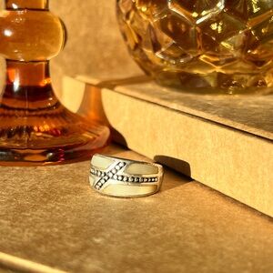 Vintage Sterling Silver Pearl Ring Size 5.5